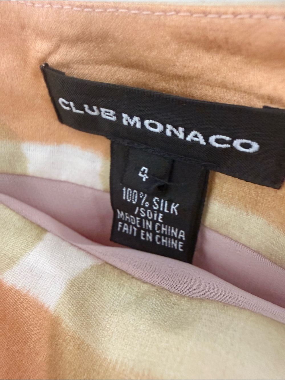 Club Monaco 100% Silk Polka Dot Pleated Skirt - Picture 2 of 3